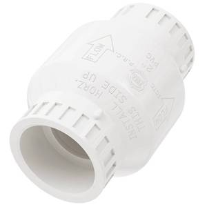 lot 14382 image: Pbugac 2 Check Valve, PVC Schedule 40 Valve, 2in Pvc Check Valve Solvent Connections for Backflow Preventionin