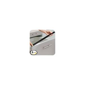lot 14403 image: Cabinet Protectors for Kitchen Cabinets, Black Cabinet Door Protector Trash Drawer Protector Edge Guard, Plastic Slip on Protectors for Cabinets� 34 Thick, 18in Lengthin