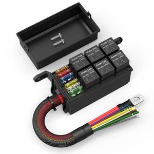 lot 14412 image: DaierTek 12V Relay Box 6 Way12 AWG Pre-Wired Waterproof Relay Box 6 Slot ATCATO Fuse Relay Block Universal Relay Panel for Automotive Car Marine Boat
