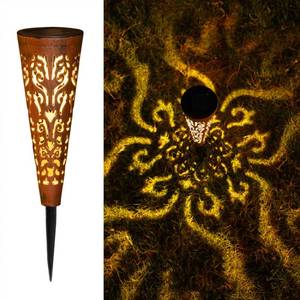 lot 14425 image: Go2garden 6Pcs Garden Solar Lights Outdoor Stakes Decorative Lighting for Yard, Pathway, Patio Decor Lawn Ornament (Red Copper)