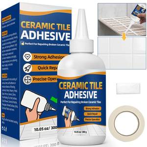 lot 14435 image: Heavy Duty Construction Adhesive, 10.5 oz Waterproof Tile Adhesive, Versatile Cement Glue for Tile, Concrete, Stone, Wood, Floor, Wall and Granite, Strong Bond, Indoor and Outdoor Use,Construction Glue