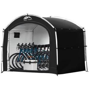 lot 14455 image: Happy Travel Bike Storage Shed Tent,Outdoor Portable Bicycle Storage Sheds with 210D Oxford Fabric PU4000 Waterproof for 23468 Bikes,Bike Covers Shelter for Motorcycle,Garden Tools,Toys,Lawn Mower(no canopy)