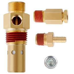 lot 14456 image: Hromee Air Compressor Replacement Components Brass 12 Inch MNPT Compressor in Tank Check Valve Kit with Three Different Unloader Tube Fittings 20 SCFM 4 Pieces