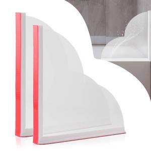 lot 14457 image: 2 Pack Large Shower Splash Guard for Walk in Shower, Upgrade 9.25 x 9.25 In Bath Tub Splash Guards, Shower Corner Bathtub Water Blocker, Waterproof Shower Accessories to Keep Water in Shower