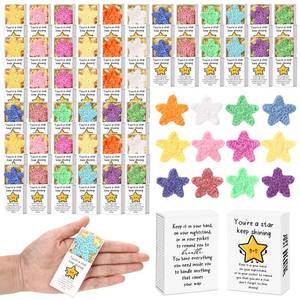 lot 14464 image: Wettarn 24 Sets Inspirational Gifts Handmade Crocheted Youftre a Star with Boxes Bulk Pocket Hug for Valentine Teachers Office Employee Coworkers Staff Appreciation Awards Decorations Party Favors