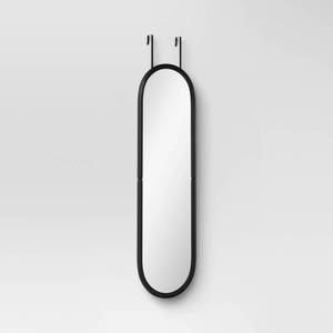 lot 17268 image: Pill Shaped Over The Door Mirror Black - Room Essentials�