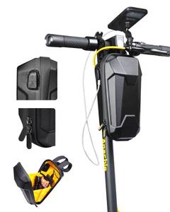 lot 17286 image: SYNAGY Scooter Storage Bag with USB Charging Port, Electric Scooter Handlebar Bags for Escooter, Electric Bike, Ebike, 4L (Standard-long Straps)