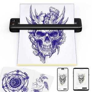 lot 17290 image: Rongta Tattoo Stencil Printer, Wireless Tattoo Machine, Tattoo Supplies for Perfessional and Beginners, BluetoothUSB Connectivity, Black