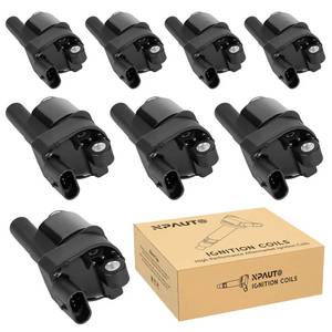 lot 17300 image: Round Ignition Coil Pack Compatible with V8 4.8 5.3 6.0 Chevy Silverado Tahoe Trailblazer Avalanche Express Cadillac Escalade GMC Sierra Yukon 2007 2008 2009 2010 2011 2012 2013 2014 2015 2016 2017