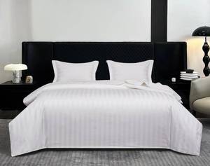 lot 19543 image: Arianaut Queen Duvet Cover Set Hotel Collection Soft Duvet Cover Queen Size 100percent Cotton White Thick Striped 3 PC Comforter Cover Queen Size with Zipper Closure 1 Duvet Cover 2 Pillow Shams