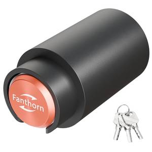 lot 19555 image: Fanthorn Heavy Duty Trailer Hitch Locks, Fits 2-516 Bulldog or Ram Couplers, Black Alloy Steelin