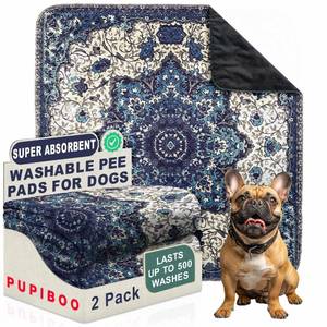 lot 19567 image: PUPIBOO Washable Pee Pads for Dogs and Cats - Super Absorbent Reusable Puppy Training Pads - 100percent Waterproof, Leak-Proof, Non-Slip Pet Pads for Housebreaking, Whelping and Indoor Floor Protection