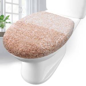 lot 20224 image: Arotive Soft Microfiber Bathroom Toilet Lid Cover, Machine Washable Seat Covers, 17.5 x 15, Stays in Place Rubber Backing, Fits Most Round, Elongated and Oblong Lids, Accessories Decor, Beige