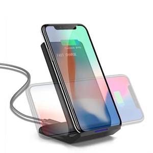 lot 20229 image: Wireless Charging Station,15W Fast Wireless Charging Station with Sleep-Friendly Adaptive Light,Compatible with Samsung Galaxy, Google LG, etcBlack