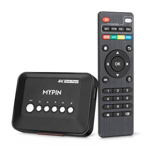 lot 20244 image: 4K30hz HDMI TV Media Player with HDMIAV Output, Digital MP4 Player for 14TB HDD 512G USB DriveSD CardH.265 MP4, with Remote Control for MP3 AVI RMVB MPEG etc