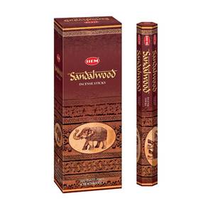 lot 20251 image: HEM - Sandalwood Incense Sticks - Pack of 6 - 120 count - 301g
