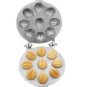 lot 20255 image: Walnut Cookie Mold (Oreshek) Maker 9 Halves Nuts Big Oreshki Russian Soviet Cookies Pastry