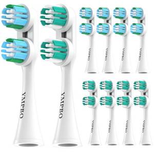 lot 20256 image: YMPBO Replacement Heads Compatible with Spinbrush Electric Powered Toothbrush Adults, 10 Pack Brush Head Replacement Refill, GreenBlue