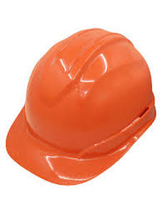 lot 3196 image: Orange Safety Hard Hat with Adjustable Suspension