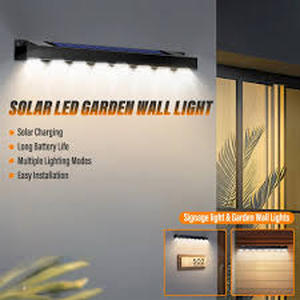 lot 4260 image: Solar LED Wall Lamp MY-85080-8