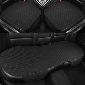 lot 6256 image: West Llama Linen Car Seat Cover - Black