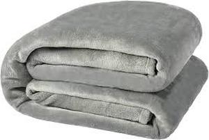 lot 6259 image: Nanpiper Queen Size Light Gray Flannel Blanket