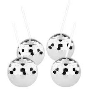 lot 6263 image: CBE Paperie Disco Sippers - Set of 4