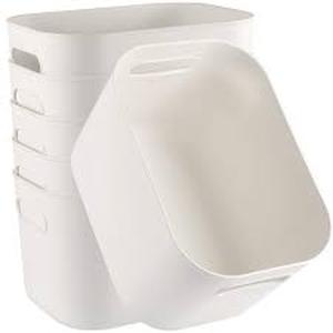 lot 7837 image: White Plastic Storage Buckets - Set of 10