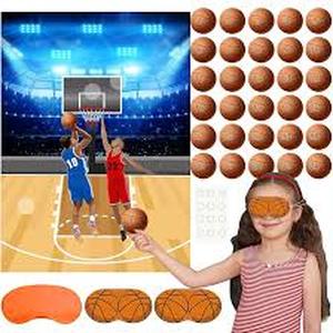 lot 8108 image: Basketball Party Coasters Set 4pk