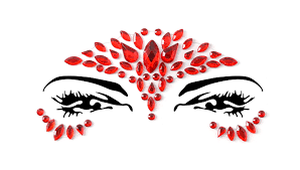 lot 8109 image: Face Gem London Red Crystal Face Jewels Bulk