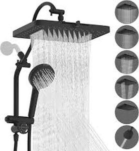 lot 11922 image: Hibbert Square Rain Shower Head Kit