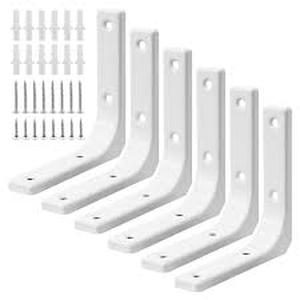 lot 12130 image: White L-Bracket Set PL-A29-SB-4-6W