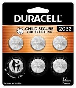 lot 12137 image: Duracell 2032 Lithium Batteries - 6 Pack for Apple AirTag
