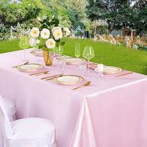lot 12142 image: Pink Silk Fabric Table Cloth