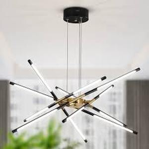 lot 14347 image: Modern LED Star Chandelier Light Fixture