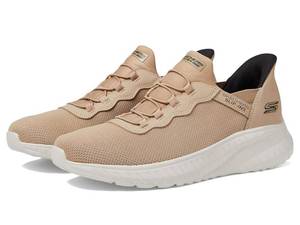 lot 1682 image: BOBS from SKECHERS Bobs Squad Chaos - Daily Hype Hands Free Slip-Ins Mens Shoes Tan  11 D - Medium
