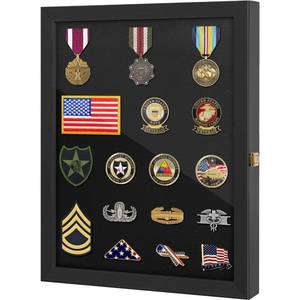 lot 1701 image: WELIDAY 16x12 Pin Display Case Pin Collection Display Case with 98% UV Protection Acrylic Door for Military Medals, Jewelry Pins, Pin Gift, Insignia Ribbons, Beach Tags, Pin Collectibles