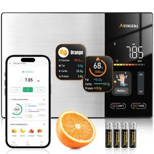 lot 2023 image: Atogou Smart Food Kitchen Scale with Nutrition Calculator, Color Display & Free App, Precise Portion Control, Calorie & Macro Tracking for Weight Loss & Meal Prep Black