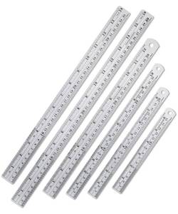 lot 2056 image: Mr. Pen Stainless Steel Ruler Set, 6-16, Metric Metal Ruler, Long and Small Sizes, Straight Edge