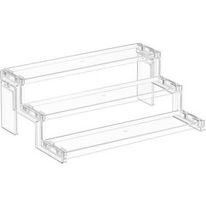 lot 2058 image: Lifewit 12 Inch Cupcake Stand, 3 Tier Plastic Perfume Cologne Organizer,Display Riser Shelf for Makeup, Cosmetic Vanity Storage, Figurine Holder, Bathroom, Bedroom, Room Decor, Clear, 1 Pcs