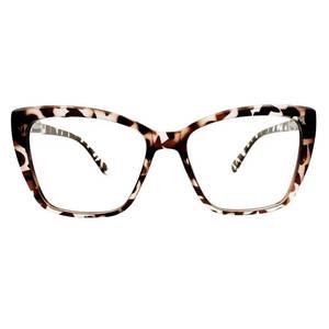 lot 4292 image: Rayzzol Oversized CatEye Reading Glasses for Women - Retro Hollywood Style Frame, Blue Light Blocking Readers, Clear Lenses, Spring Hinge (Leopard, 1.0, x)