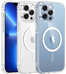 lot 4294 image: FNTCASE for iPhone 13 Pro-Max Case Clear Magnetic Phone Cases Compatible with Magsafe Slim Anti Yellowing Military Grade Drop Protection Rugged Protective Transparent Cell Phone Cover (A-Clear)