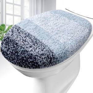 lot 4298 image: OLANLY Soft Microfiber Bathroom Toilet Lid Cover, Machine Washable Covers, 17.5x15, Stays in Place Rubber Backing, Fits Most Round, Elongated and Oblong Lids, Accessories Decor, Dark Blue