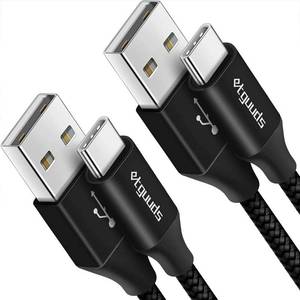 lot 4320 image: etguuds USB A to USB C Cable 4ft, 2-Pack, 3A Fast Charging Type C Charger Cord for iPhone 17 16 15 Pro Max 16e 17 Air, Samsung Galaxy S25 S24 S23 S22 S21 S20 A17 A16 A56 A55 Flip Fold, Black