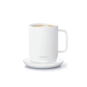 lot 4341 image: Ember Temperature Control Smart Mug 2, 10 Oz, App-Controlled Heated Coffee Mug with 80 Min Battery Life and Improved Design, White