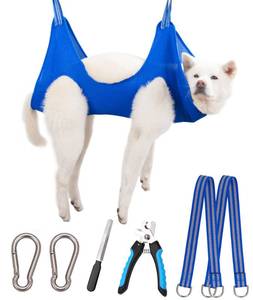 lot 4345 image: Kkiimatt Dog Pet Grooming Hammock,XL Hanging Harness for Nail Trimming, Dog Hammock for Nail Trim, Grooming Sling Holder Helper for Large Dogs, Grooming Hanger Restraint Bag with Clipper
