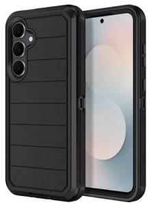 lot 4349 image: Casenplaza for Samsung Galaxy S25 FE Case Heavy Duty Shockproof Dropproof 3-Layer Full Body Protection Military Grade Rugged Tough Non-Slip Cover Case for Galaxy S25 FE 6.7,Black