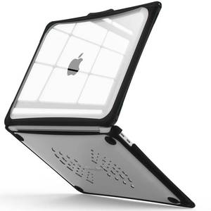 lot 4387 image: IBENZER Hexpact Compatible with MacBook Air 13 Inch Case 2022 2021 2020 M1 A2337 A2179 A1932, Heavy Duty Protective Case with Screen Lock for Mac Air 13 with Touch ID, Black, AT13-BK