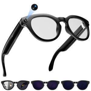 lot 4391 image: AI Smart Glasses with Camera, 2K Camera Glasses,12MP Video Recording Glasses, Real Time Translation, AI Voice Assistant,Sunglasses with 3 Pack Lenses - Photochromic Lenses,Purple and Blue Lenses