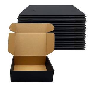 lot 5010 image: 24 Pack 10x7x3 inch Black Shipping Boxes ��Cardboard Packaging Boxes for Mailing Shipping Corrugated Cardboard Boxes for Packaging Small Business Craft Flat Shipping Boxes Empty Gifts Giving Products